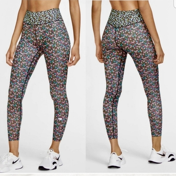 Nike Dri-Fit Floral Leggings size Medium - Picture 1 of 6